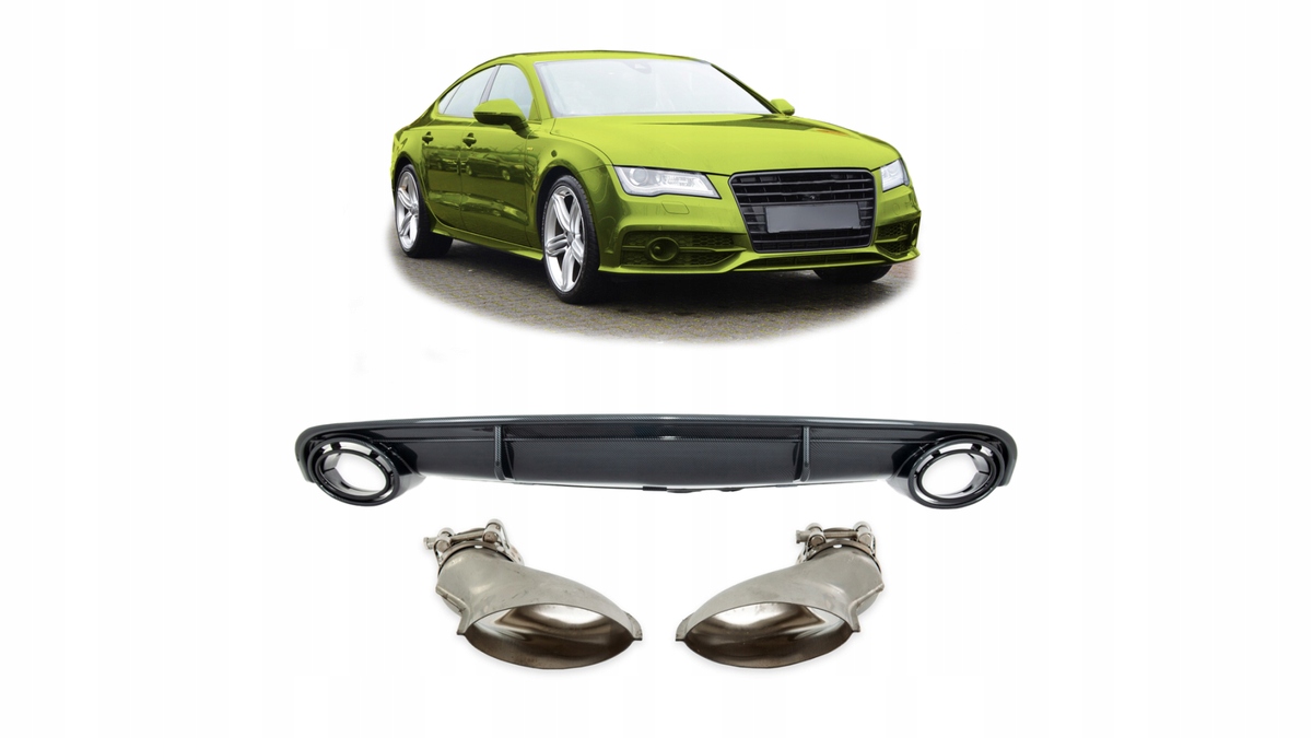 Difuzér Audi A7 C7 zadný Carbon Look