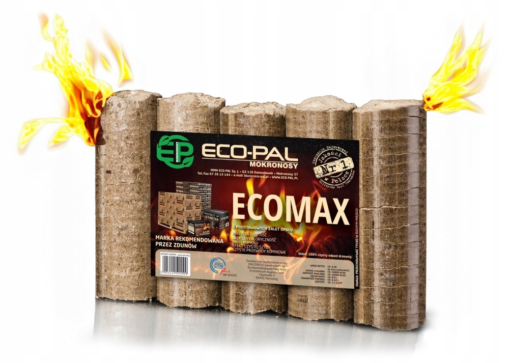 Fa brikett 6KG kandalló Gyorsan leadja a hőt Ecomax fa