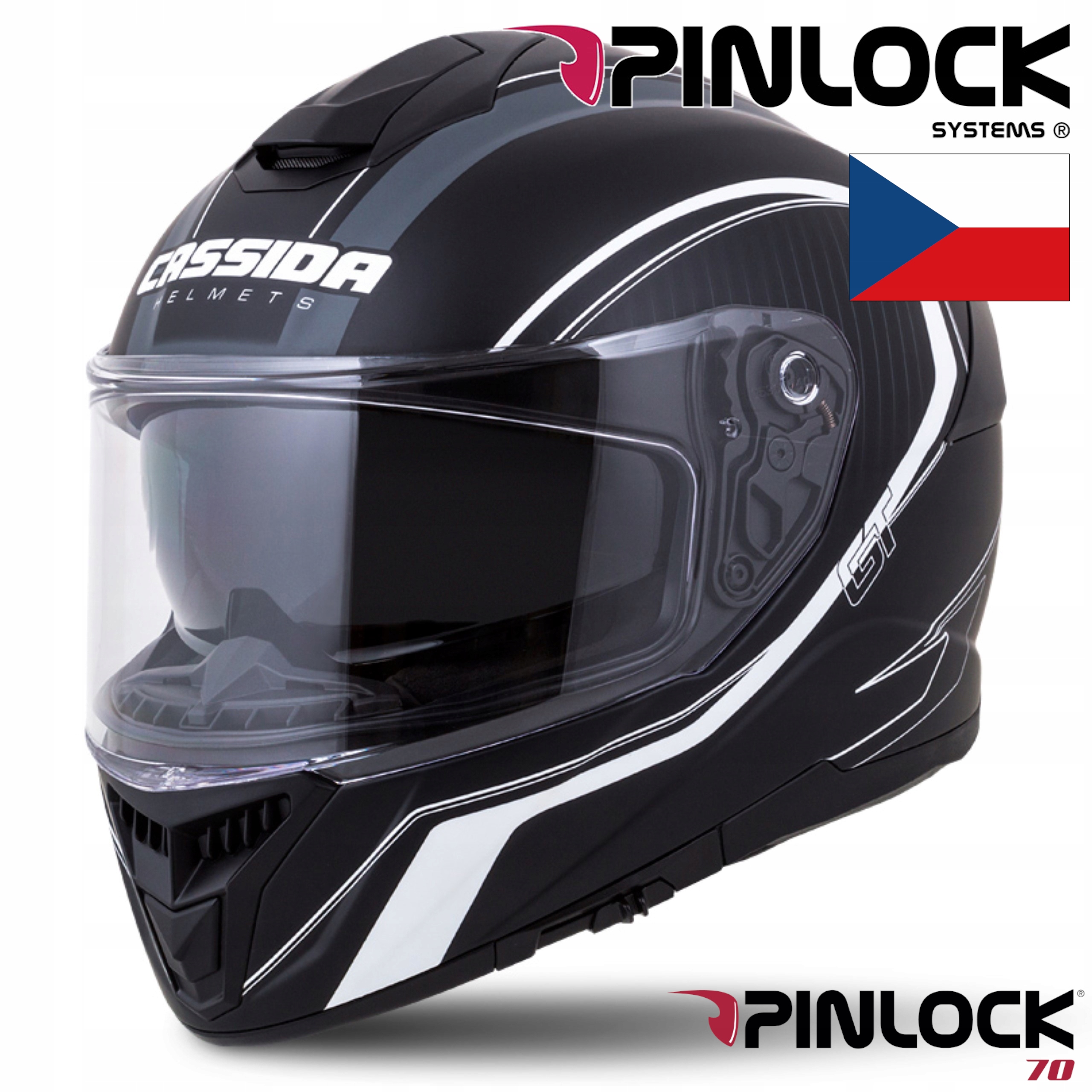 CASSIDA KASK MOTOCYKLOWY GT2 Z WŁÓKNA +PINLOCK L Producent Cassida