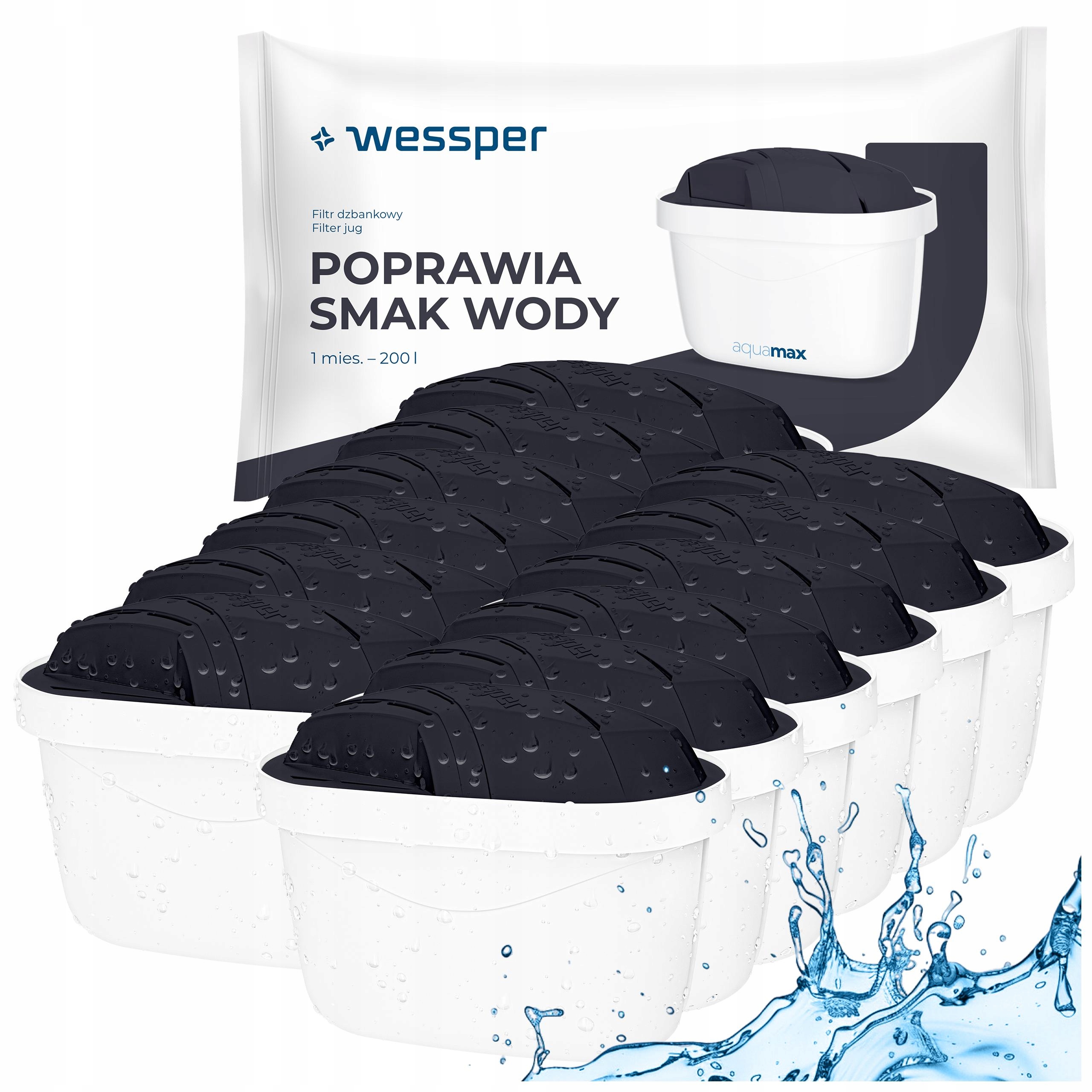 Vodní filtr Wessper aquamax Sport do filtračních konvic Dafi, náhradní, 12 kusů