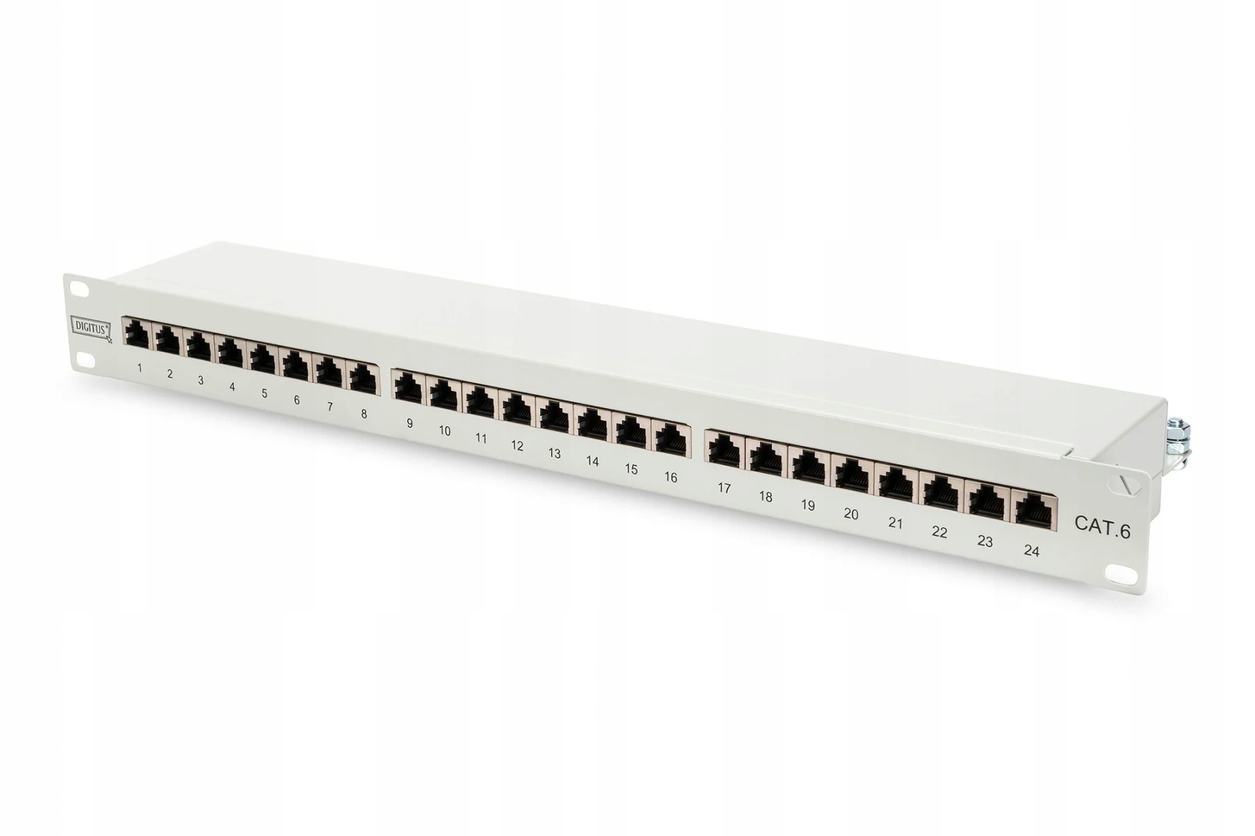 Krížový panel (patch panel) 19'' 24x RJ45, Lsa horizontálny, kat.6, tienený, 1