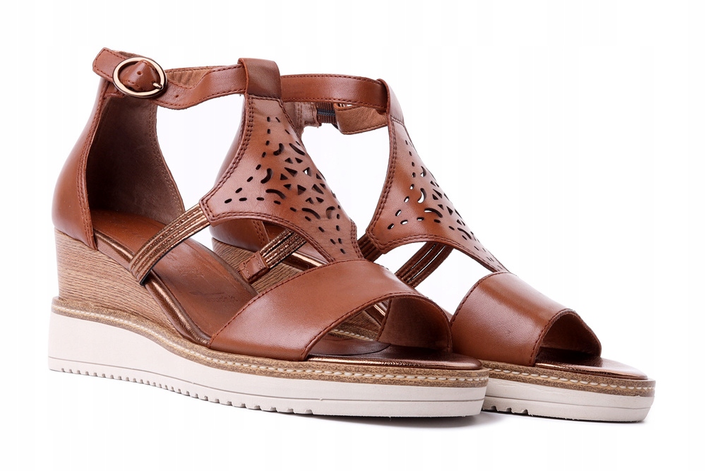 Tamaris Damskie Sandały 1-28214-42 Cognac 305 Rozmiar 37