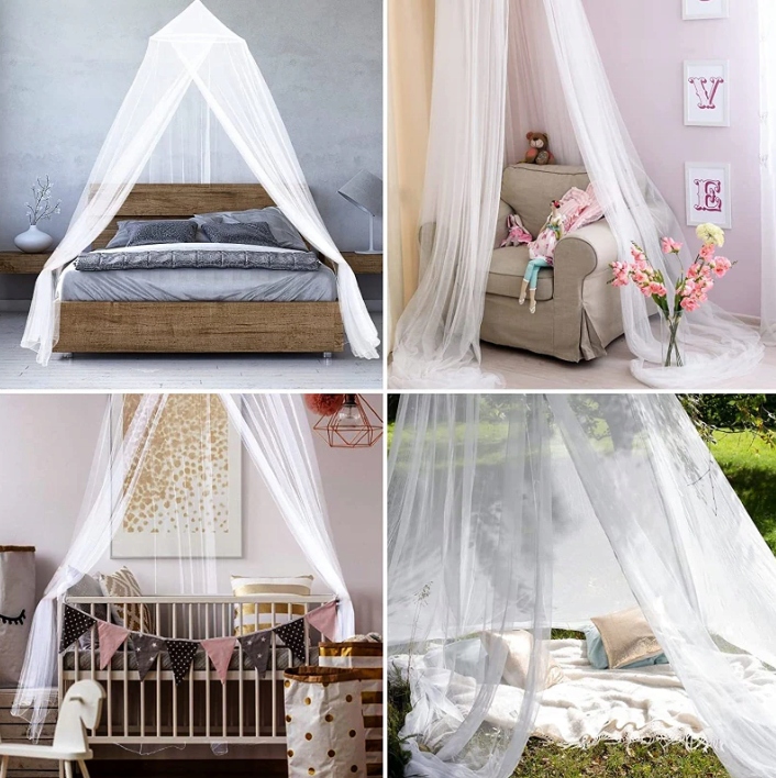 Duża Moskitiera Baldachim nad Łóżko Siatka Owady Komary Duża Bohater brak