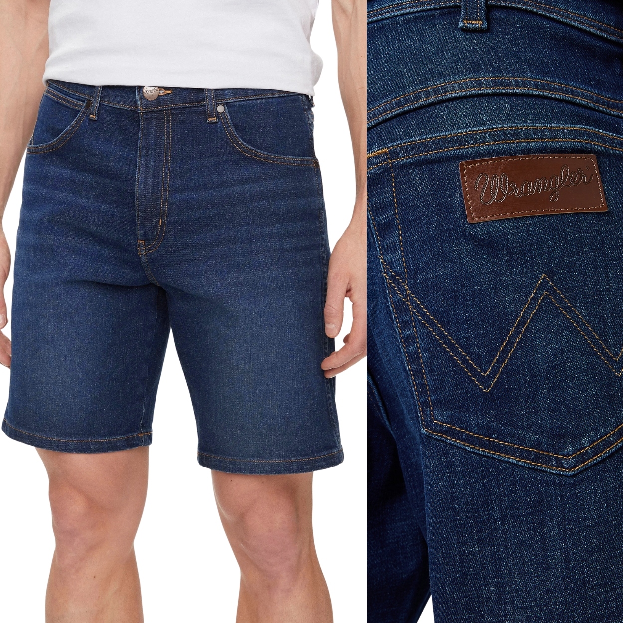 Wrangler Texas Shorts Storm krátké tmavé kraťasy džínové šortky W36