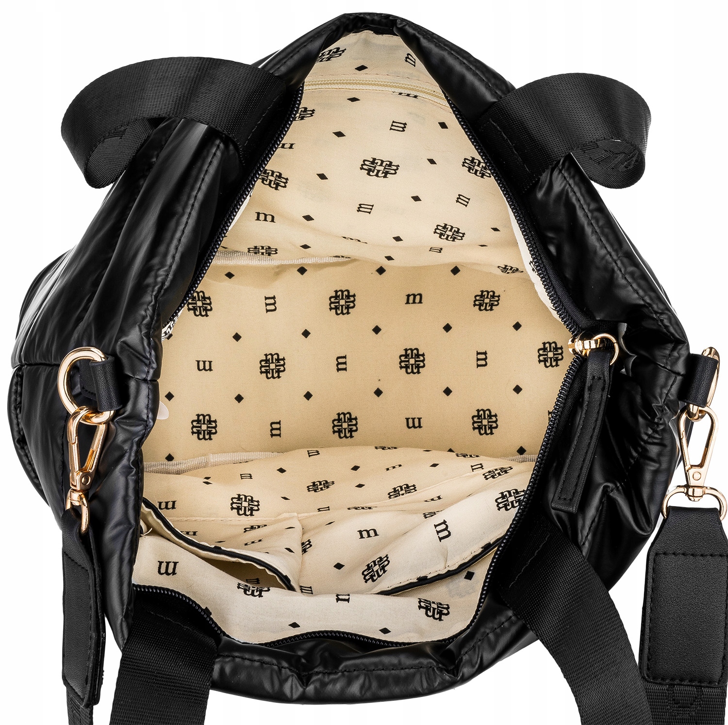 TOREBKA Damska MONNARI Czarna SHOPPER BAG PIKOWANA NA RAMIĘ PASEK Model BAG4620-020