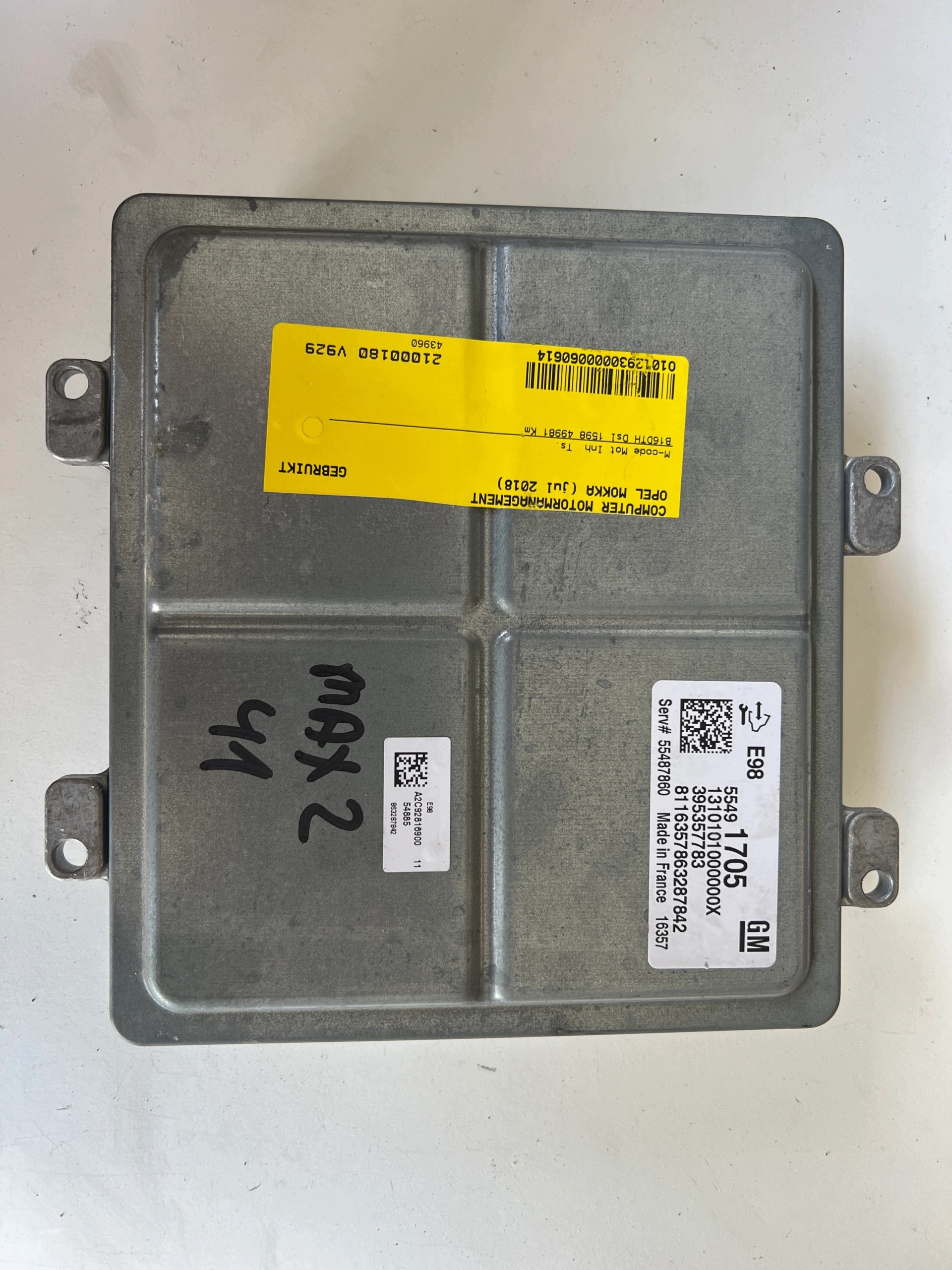 OPEL MOKKA B16DTH 1.6 55491705 395357783 55487860 computer ECU Originale