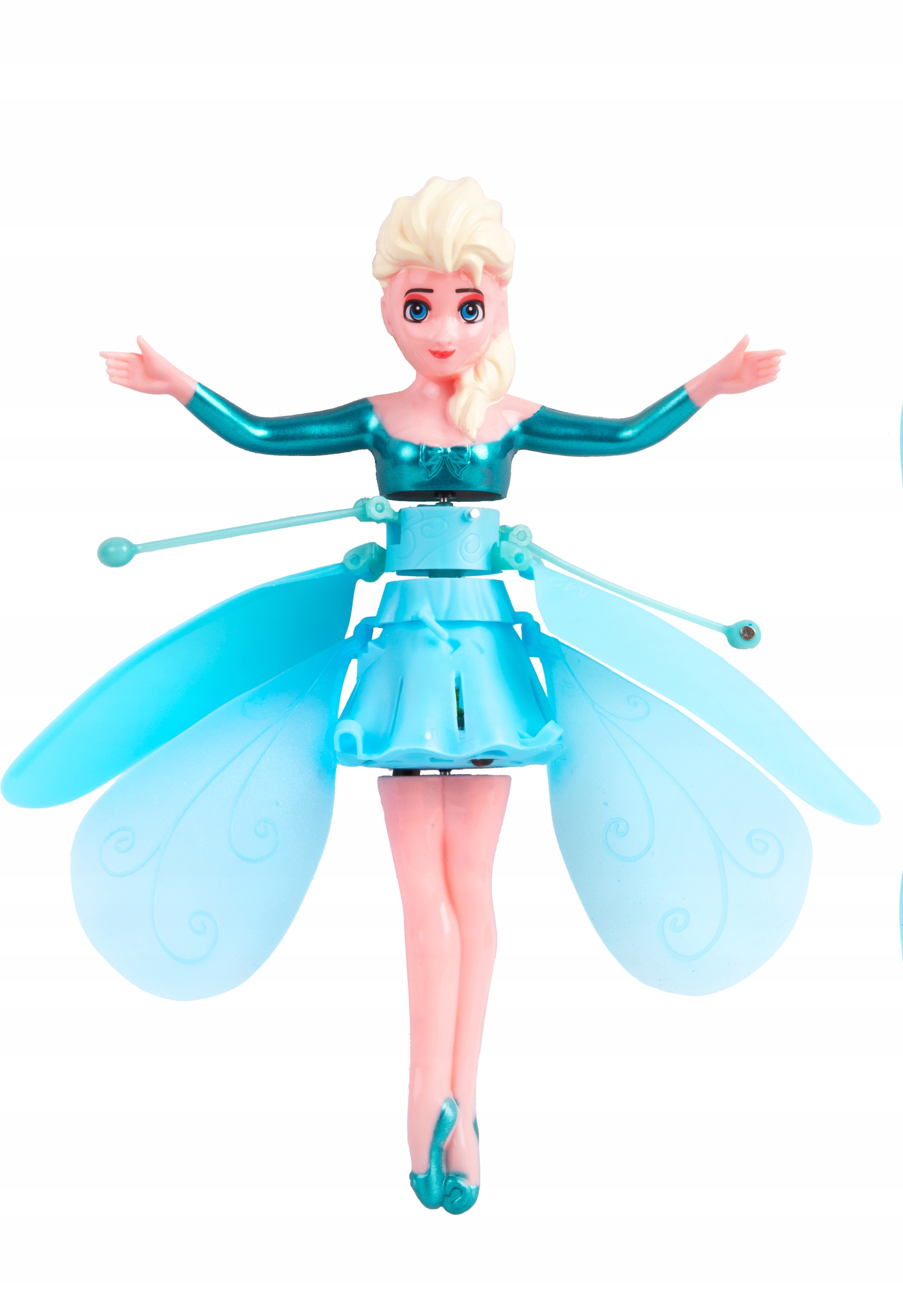 LALKA WRÓŻKA LATAJĄCA STEROWANA DŁONIĄ LED USB - NIEBIESKA Wiek dziecka 6 lat +