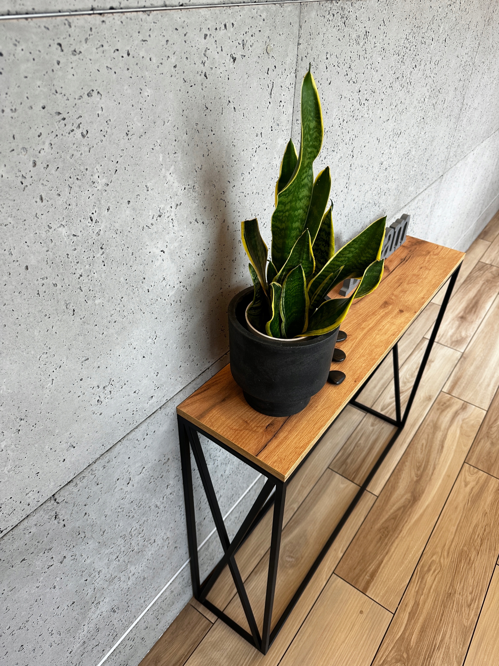 konsolka, toaletka INDUSTRIALNA 100X25X80 DĄB CRAFT ZŁOTY Marka Stalweld