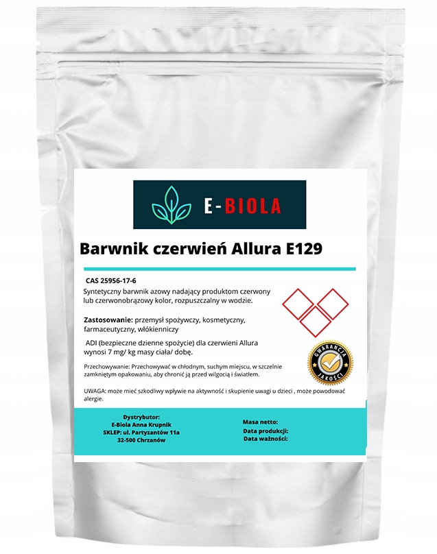 Červené barvivo Allura E129 potravinářské, cukrářské 1 kg