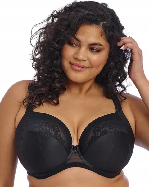 Nerina podprsenka plunge s kosticemi, černá