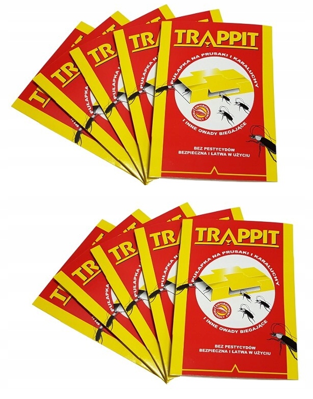

10x Trappit Lep Pułapka Na Karaluch Prusaki Rybiki