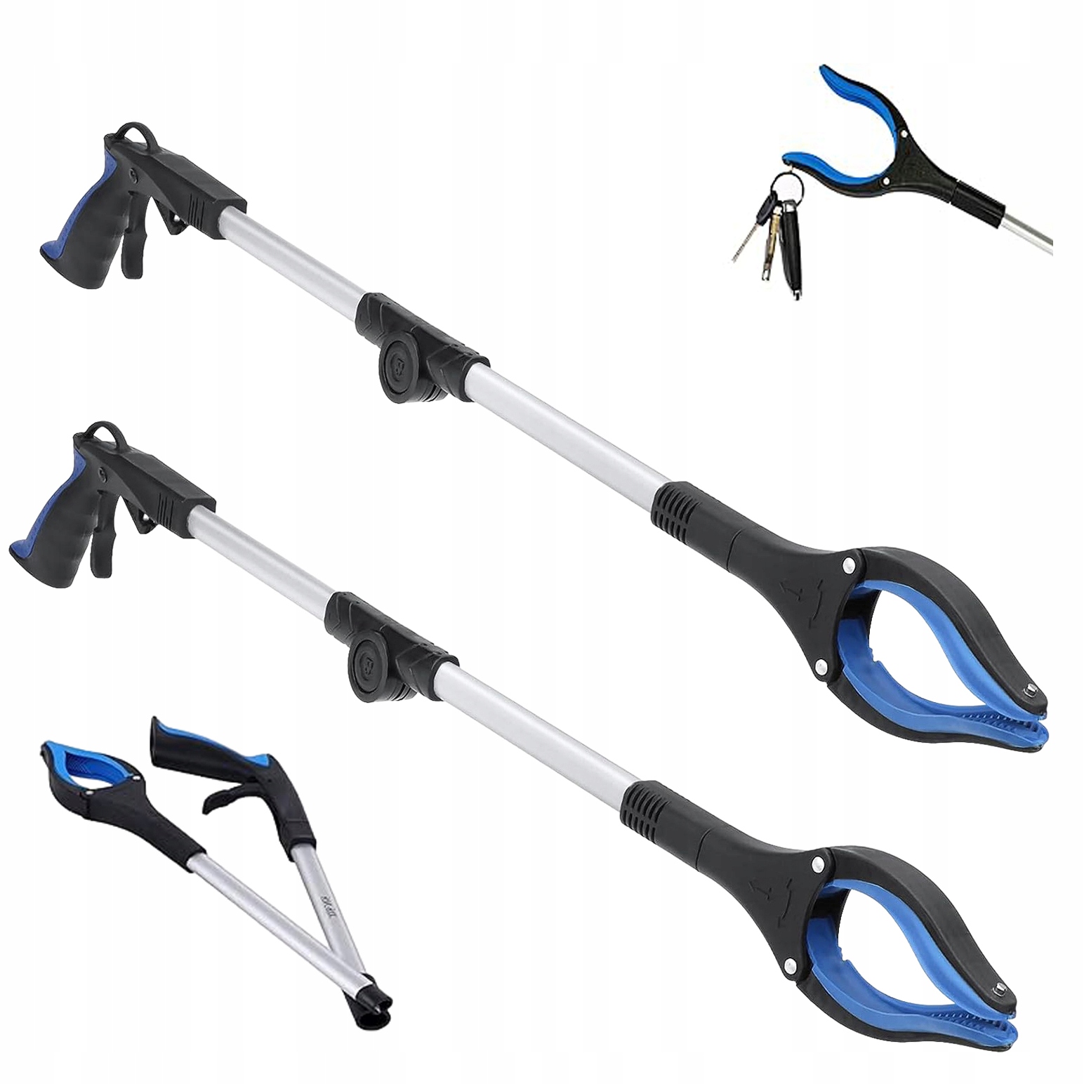 2X Chwytak Do Zbierania Podnoszenia Śmieci Liści 81CM