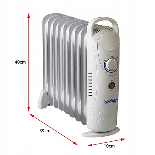 Grzejnik Olejowy Mesko MS 7805 - 9 Żeberek, 1000W, Regulacja Temperatury