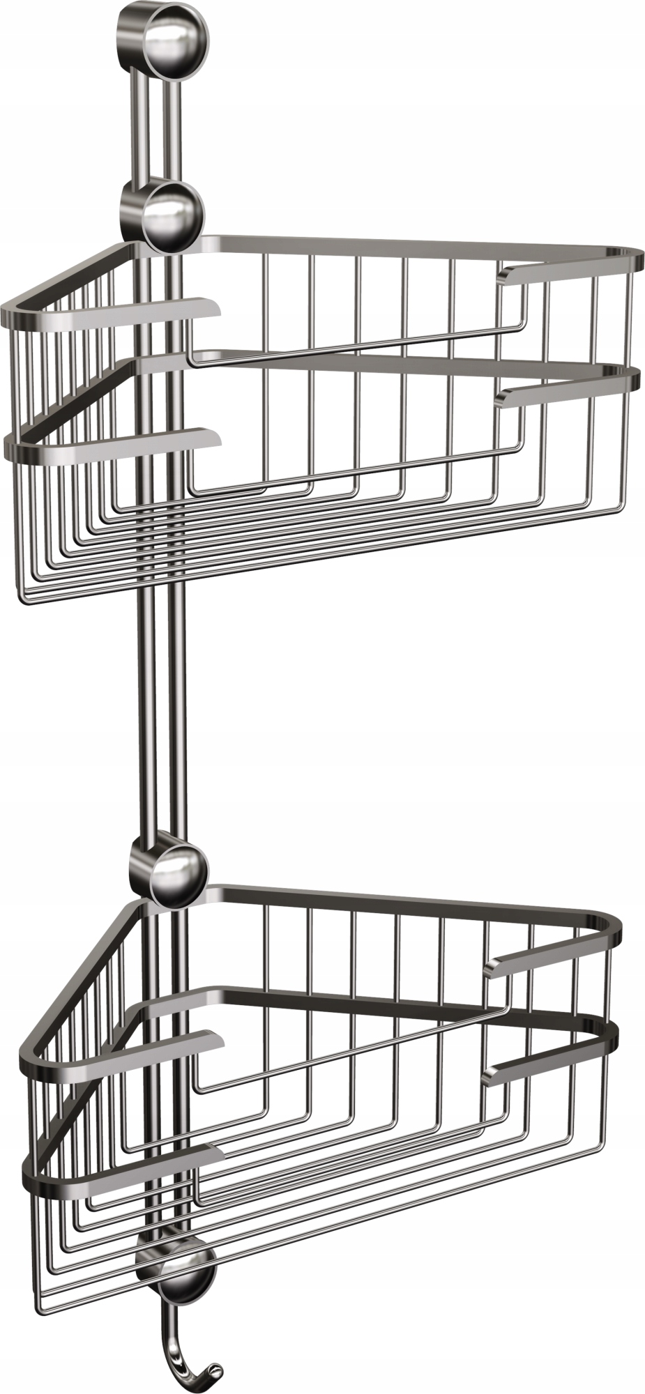 Dvojitý rohový kôš 073/CC (chróm)