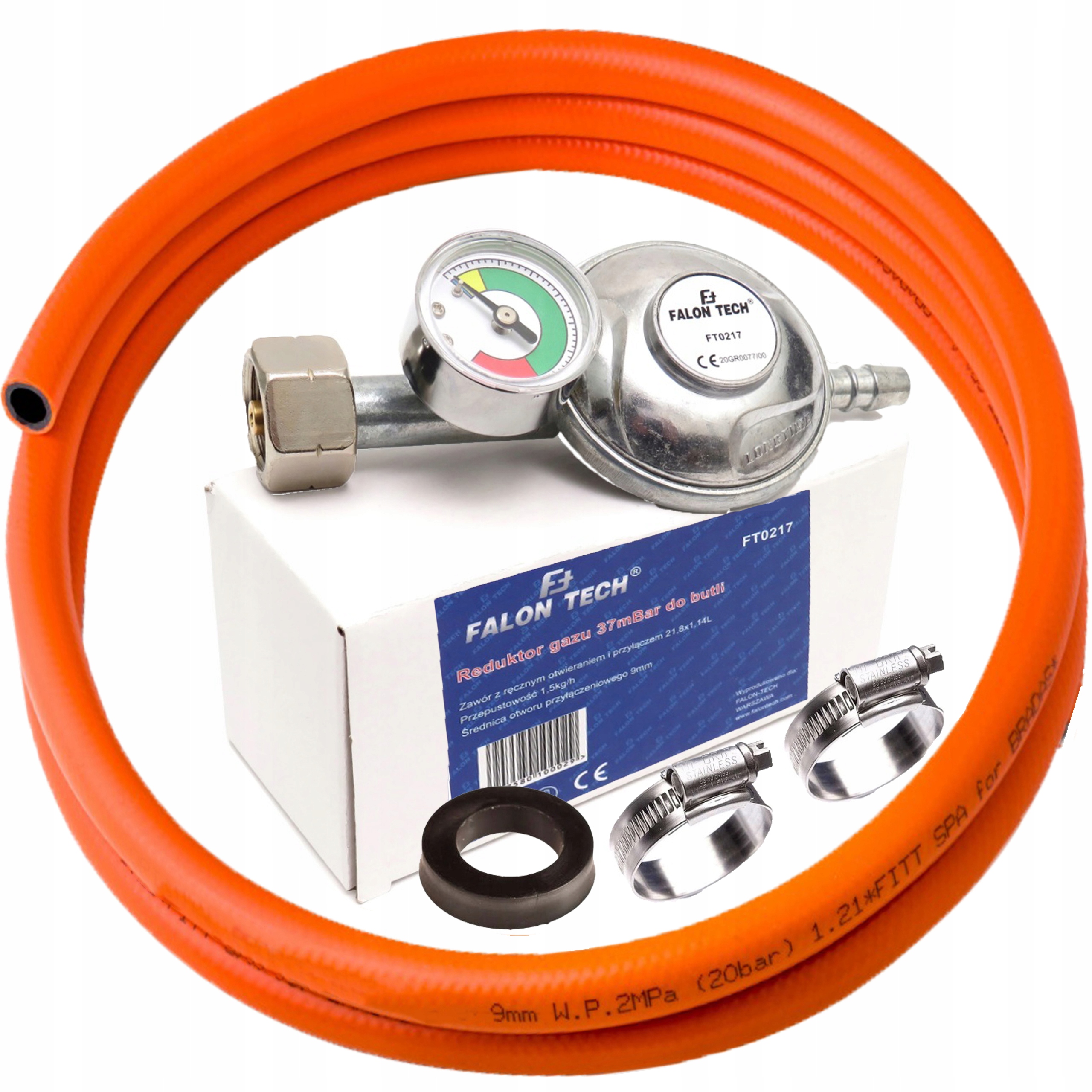 WĄŻ DO GAZU 2M REDUKTOR GAZOWY BUTLI 11KG OPASKI w Żabno Allegro.pl