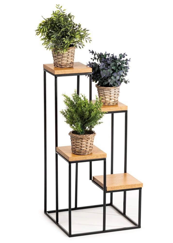 Kwietnik stojak na kwiaty 4 doniczki KASKADA 70 cm