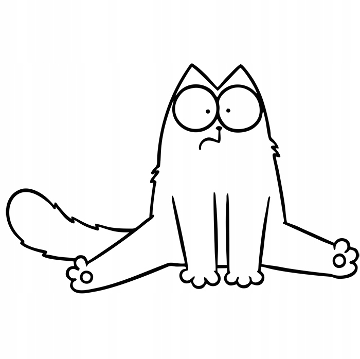 

Naklejka na samochód Siedzący Kot Simon 15x10