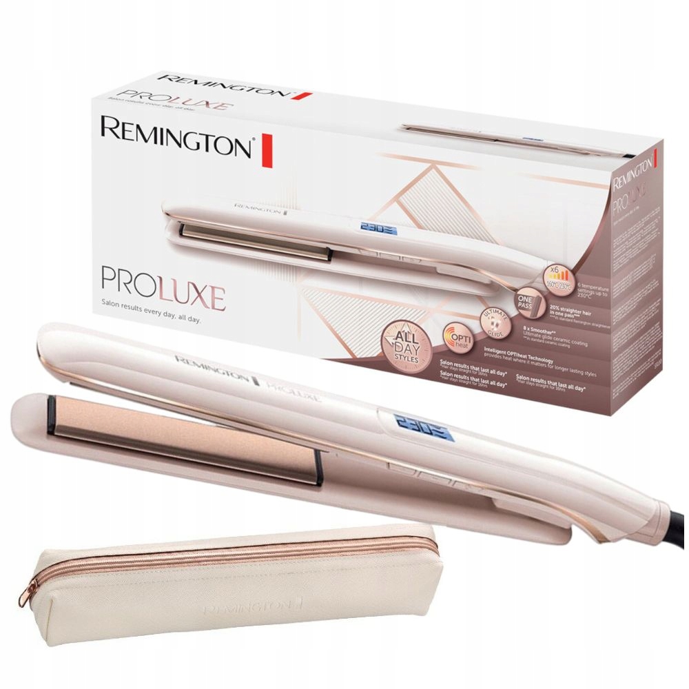 Prostownica do włosów Remington S9100 ProLuxe Szybkie nagrzewanie Perłowa
