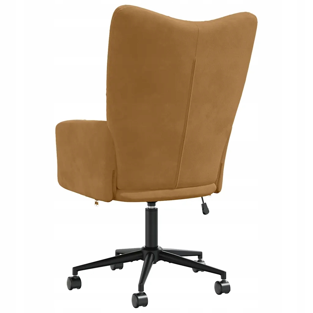 vidaXL Fotel, brązowy, obity aksamitem