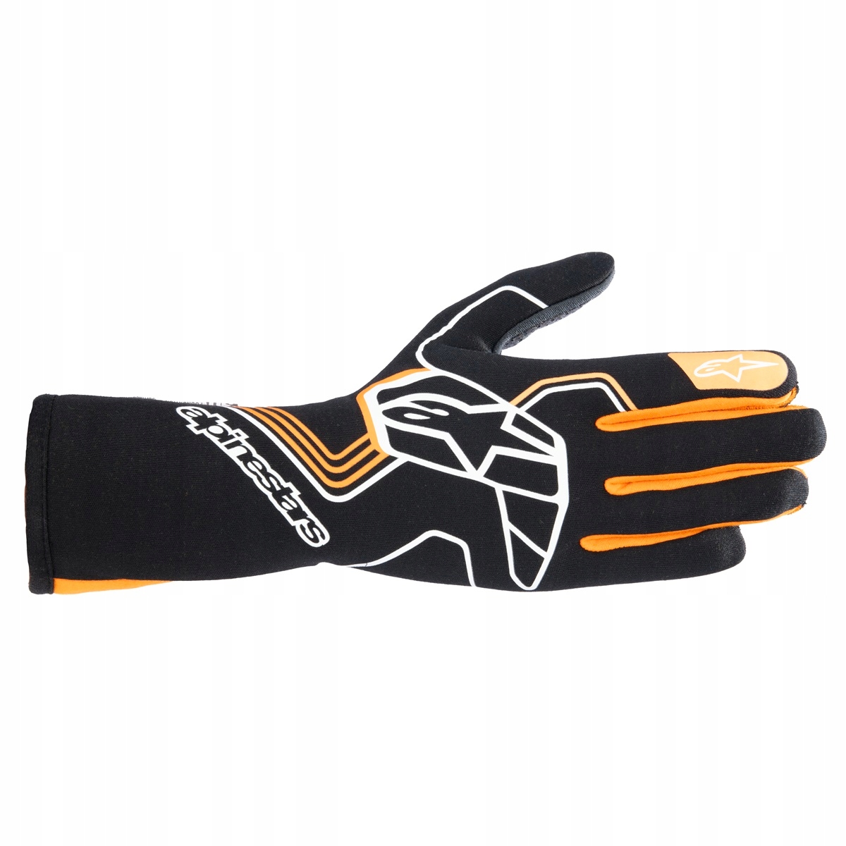 Rukavice Alpinestars Tech 1 Race v4 Fia čierno-oranžové veľ XL