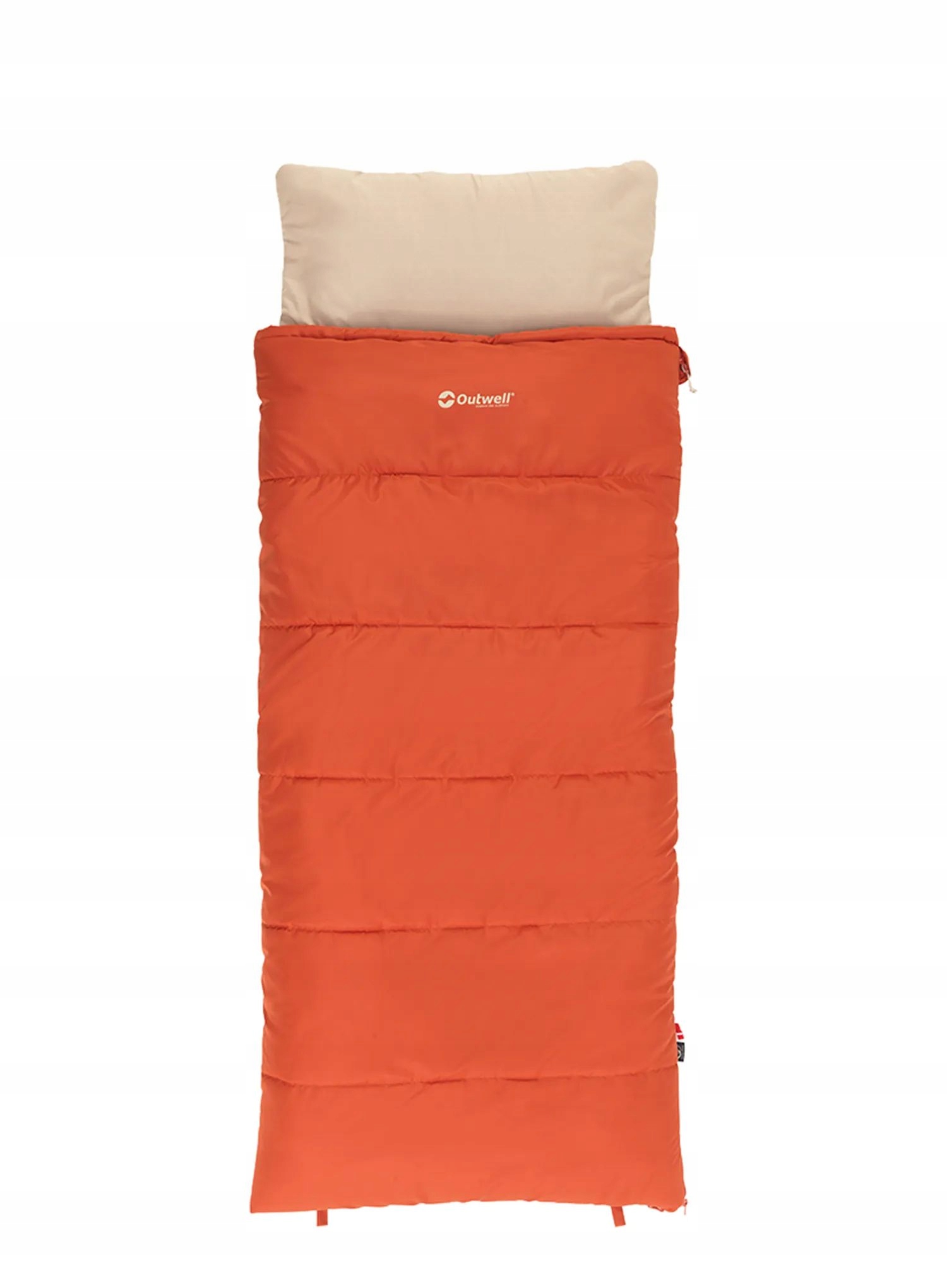 Spací pytel pro dítě Outwell Contour Junior (140 cm) šedý/červený, levý