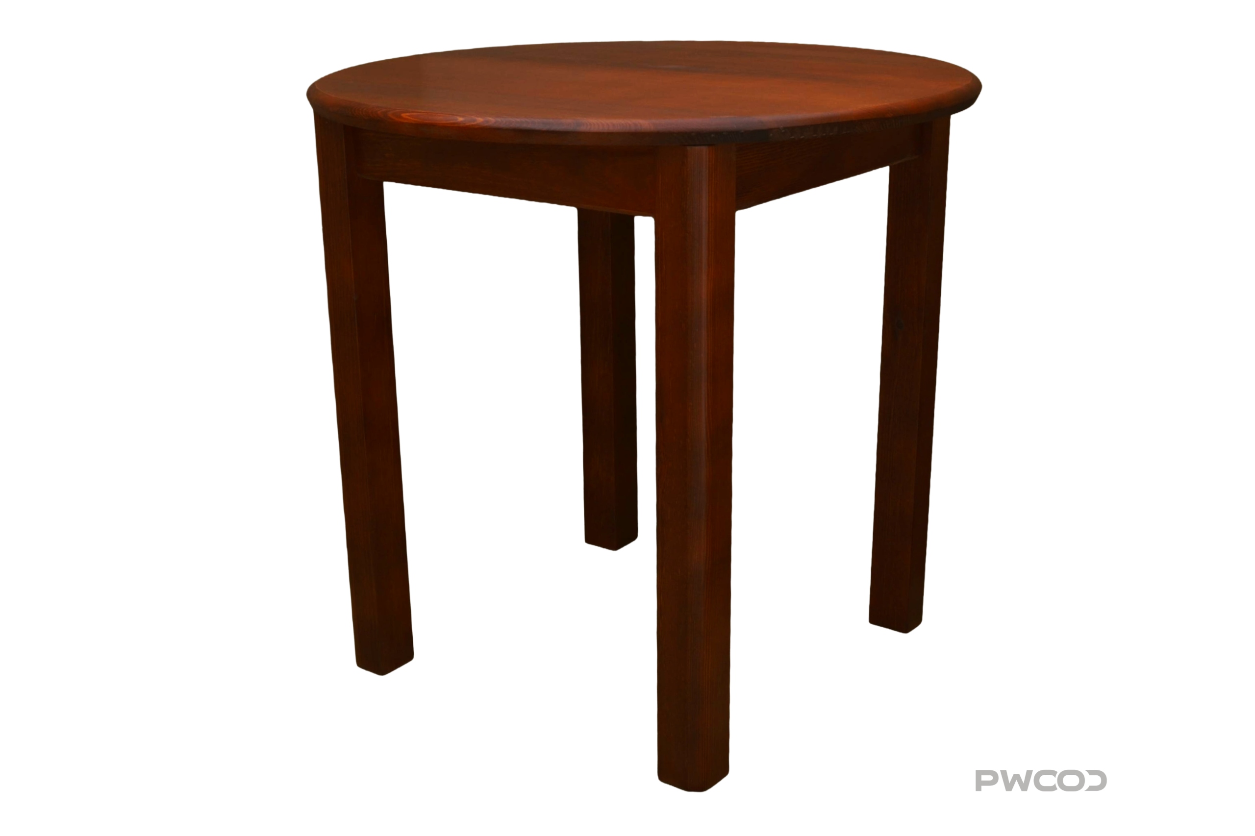 Dřevěný Sosový Stůl kulatý Pwood 70 cm, barva Calvados