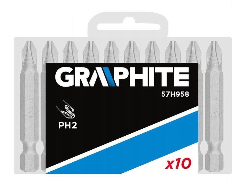 Końcówki wkrętakowe Graphite PH2 x 50 mm, 10 szt Marka Graphite
