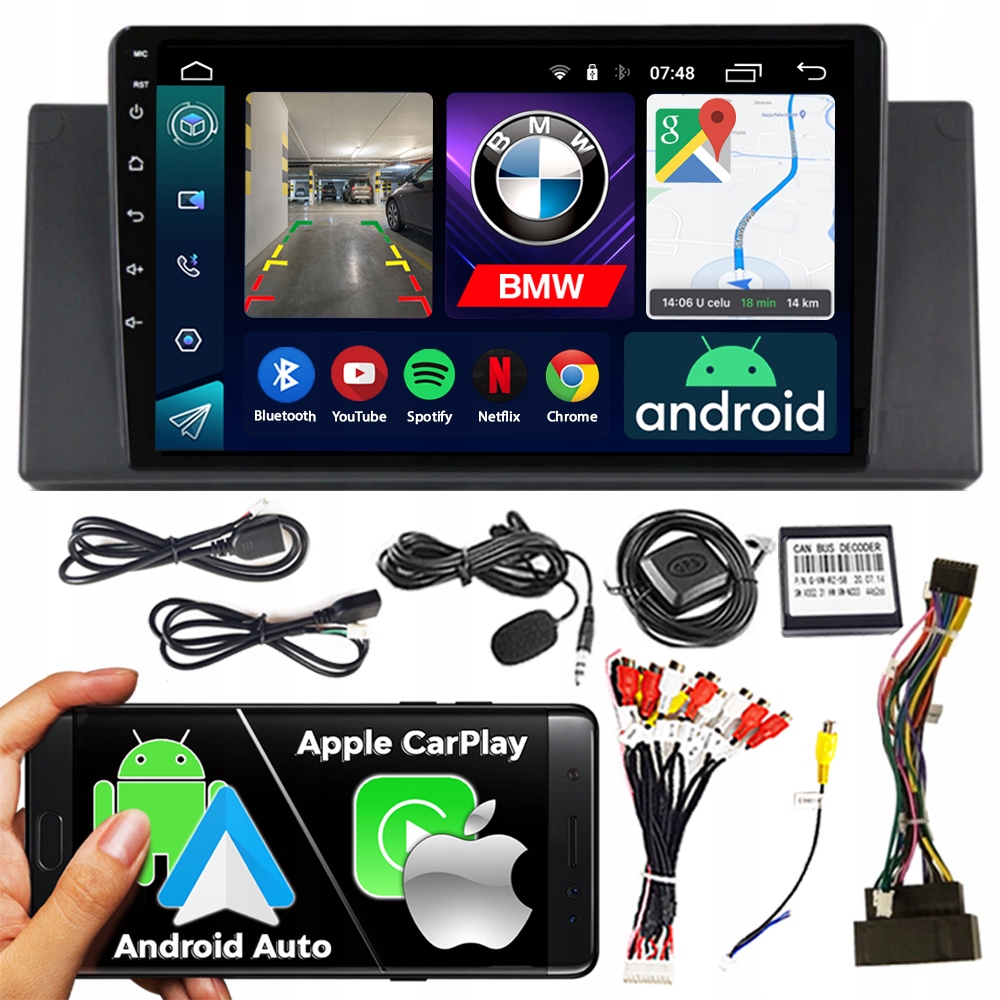 Autorádio 2DIN Ncs RS-305 Bmw E39 1995-2004 Android Navigace Bt