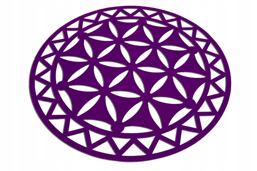 Rozeta górska - Serweta filcowa Turkusowy 120mm Długość 120 cm