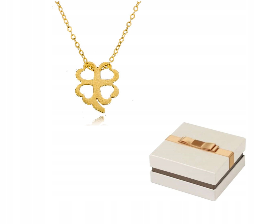 Zlato 585 Zlatý náhrdelník Čtyřlístek 14 karátů ZN58