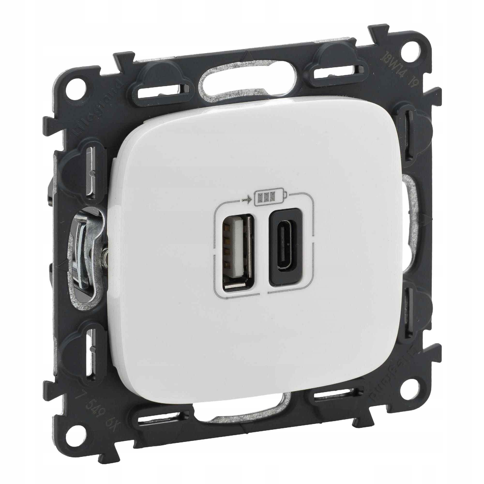 Usb zásuvka dvojitá Typ C Typ A Legrand 754965