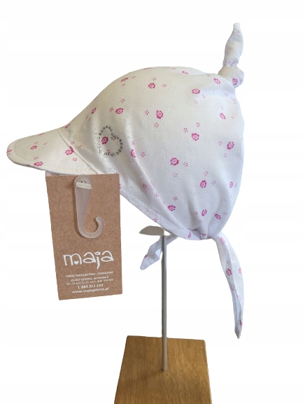 

Chustka letnia z daszkiem Maja Lana biała Uni