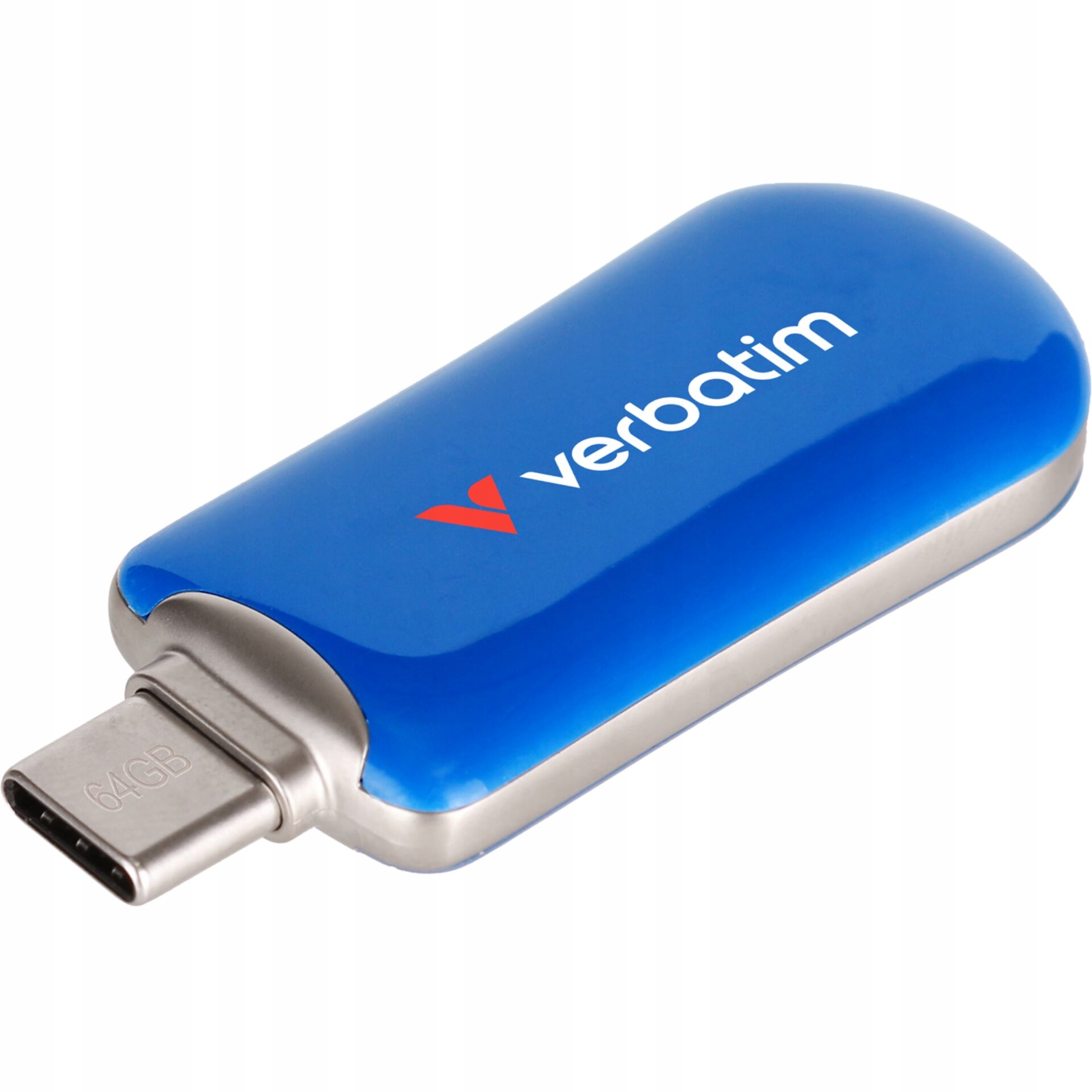 Dysk flash Verbatim Plectra Blue 64 Gb Usb-c 3.2 niebieski