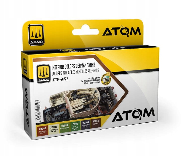 Ammo Mig 20722 Sada barev Atom Interior Colors German Tanks