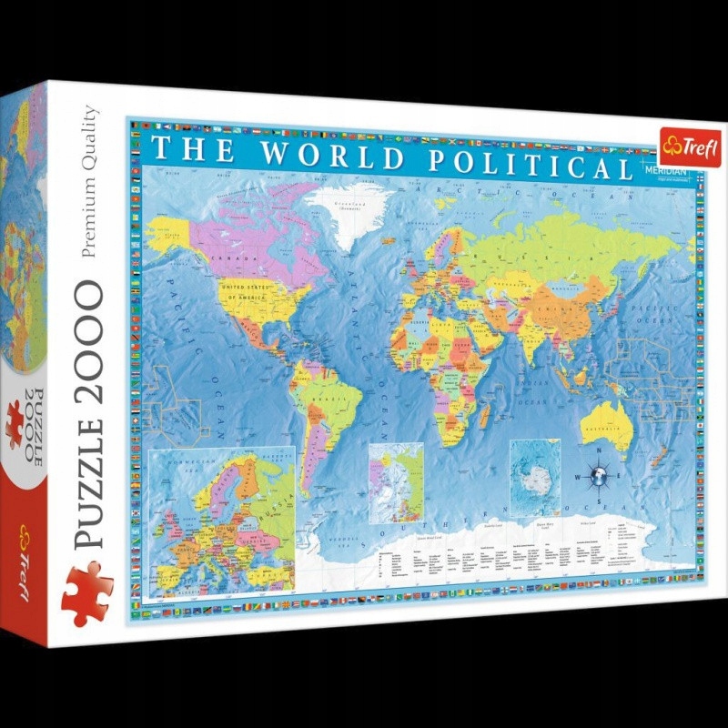 PUZZLE 2000 POLITYCZNA MAPA ŚWIATA 27099