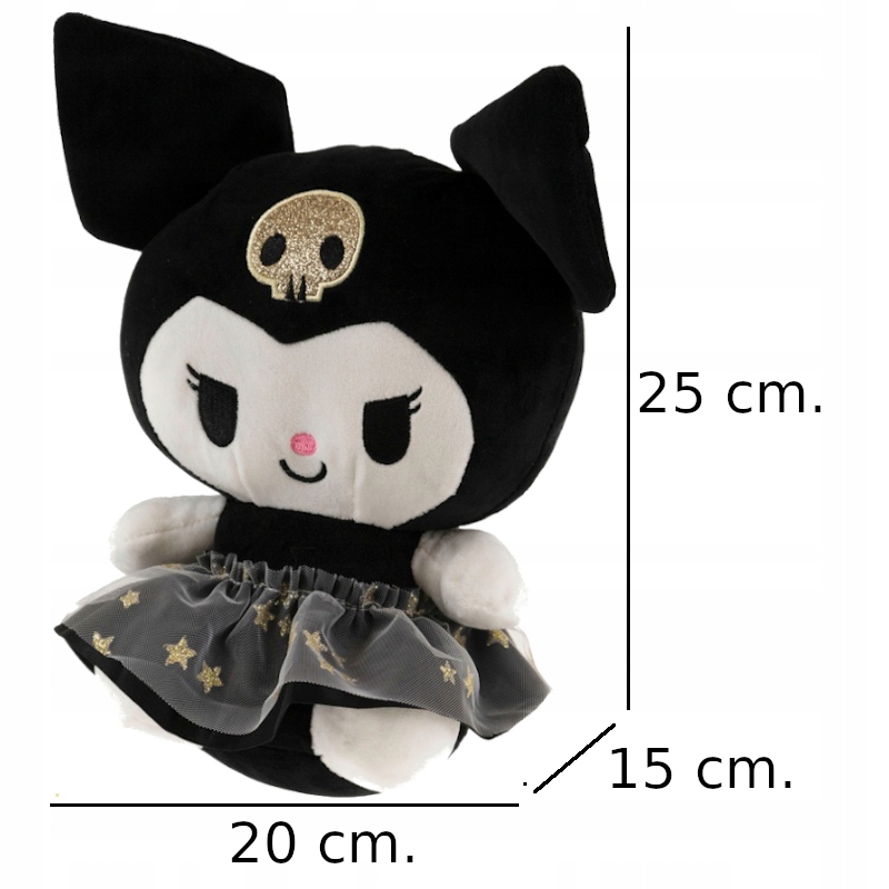 MASKOTKA KUROMI PRZYTULANKA PLUSZOWA ZABAWKA MIŚ HELLO KITTY 25 cm. Wiek dziecka 3 m +