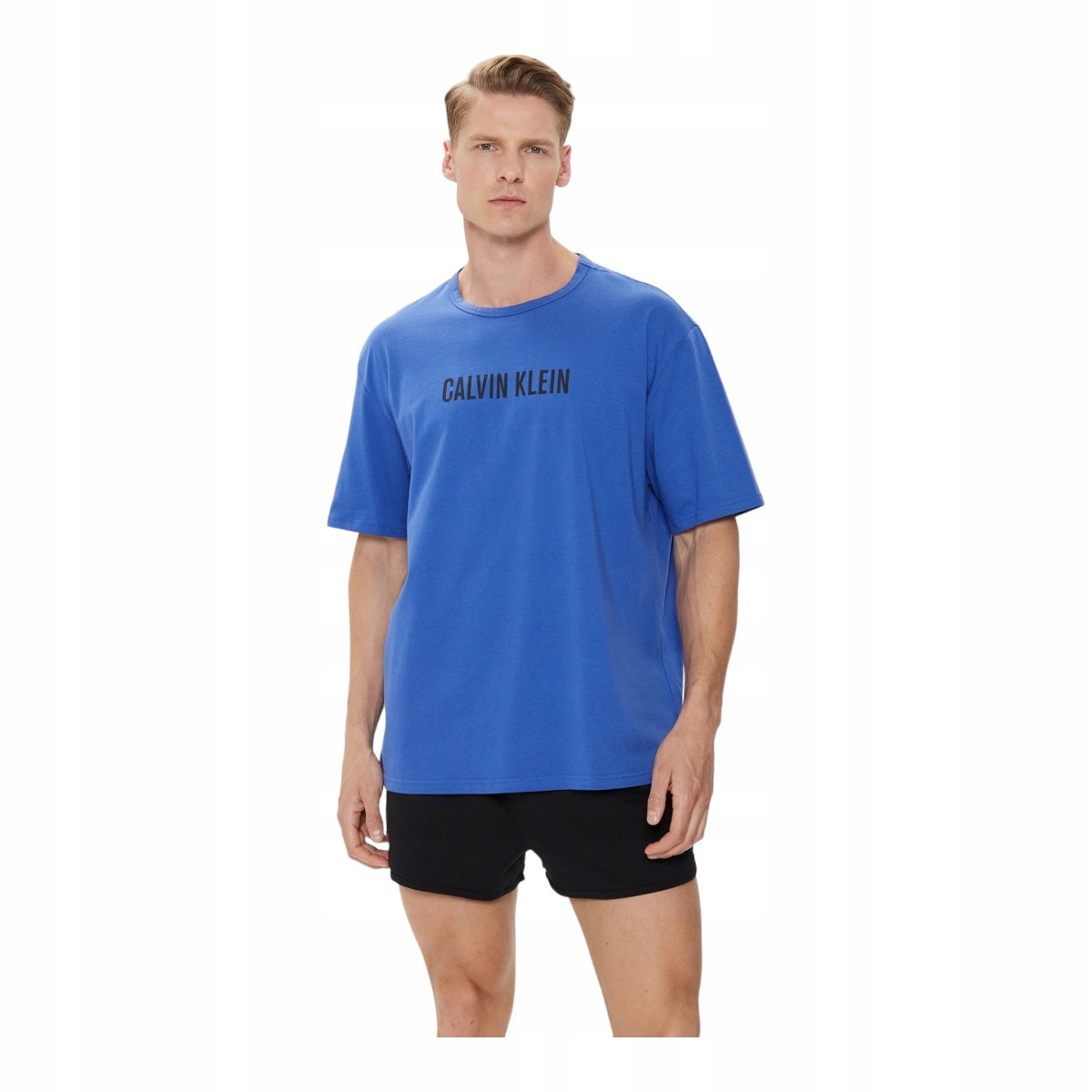 Calvin Klein Pánské Tričko S/s Crew Neck Modré vel. M