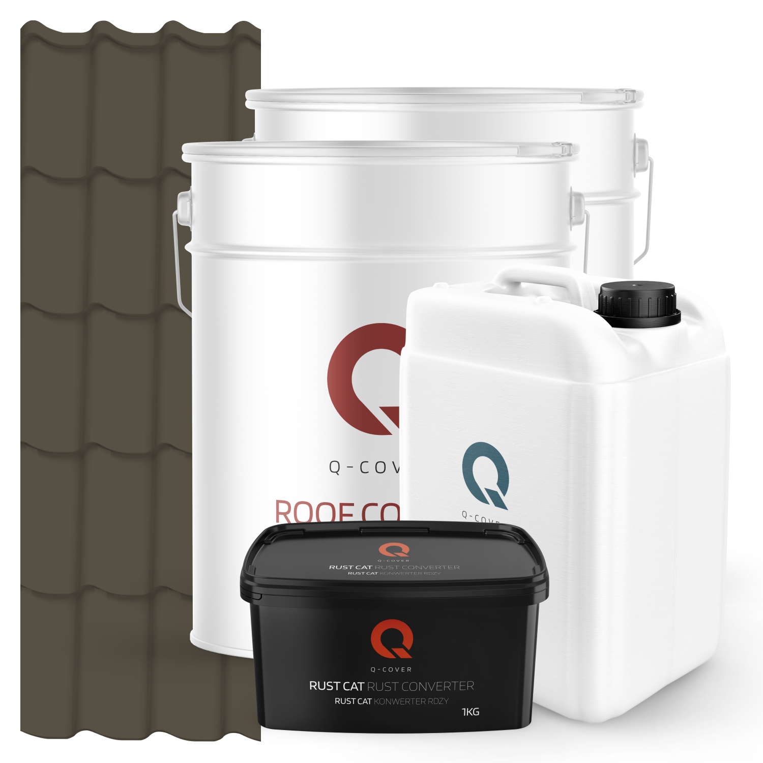 Farba Na Kovovú Strechu Set Sivá Hnedá Ral 7013 74 m2 Satén