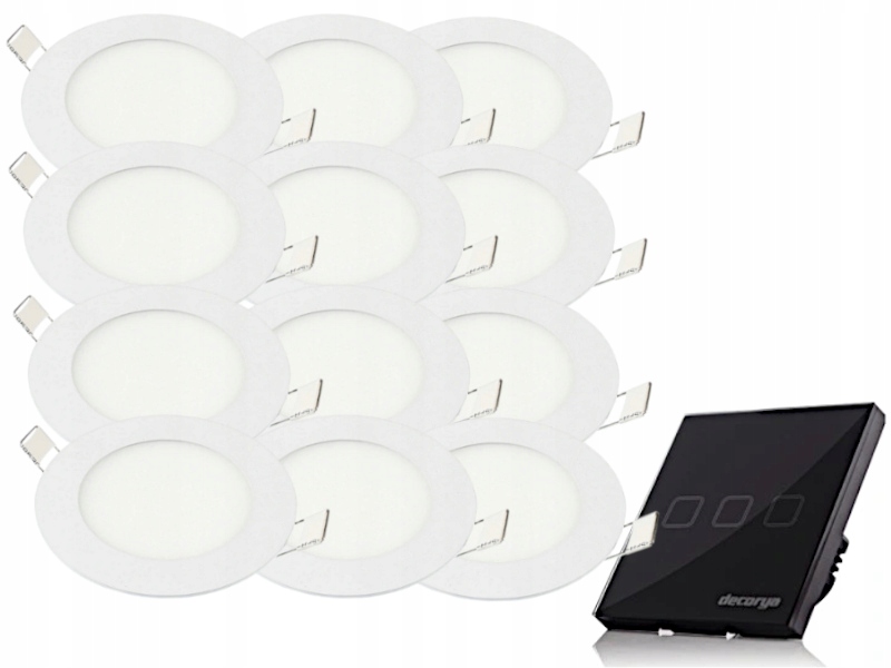 Sada stropních svítidel Halogen 3W 12x spínač
