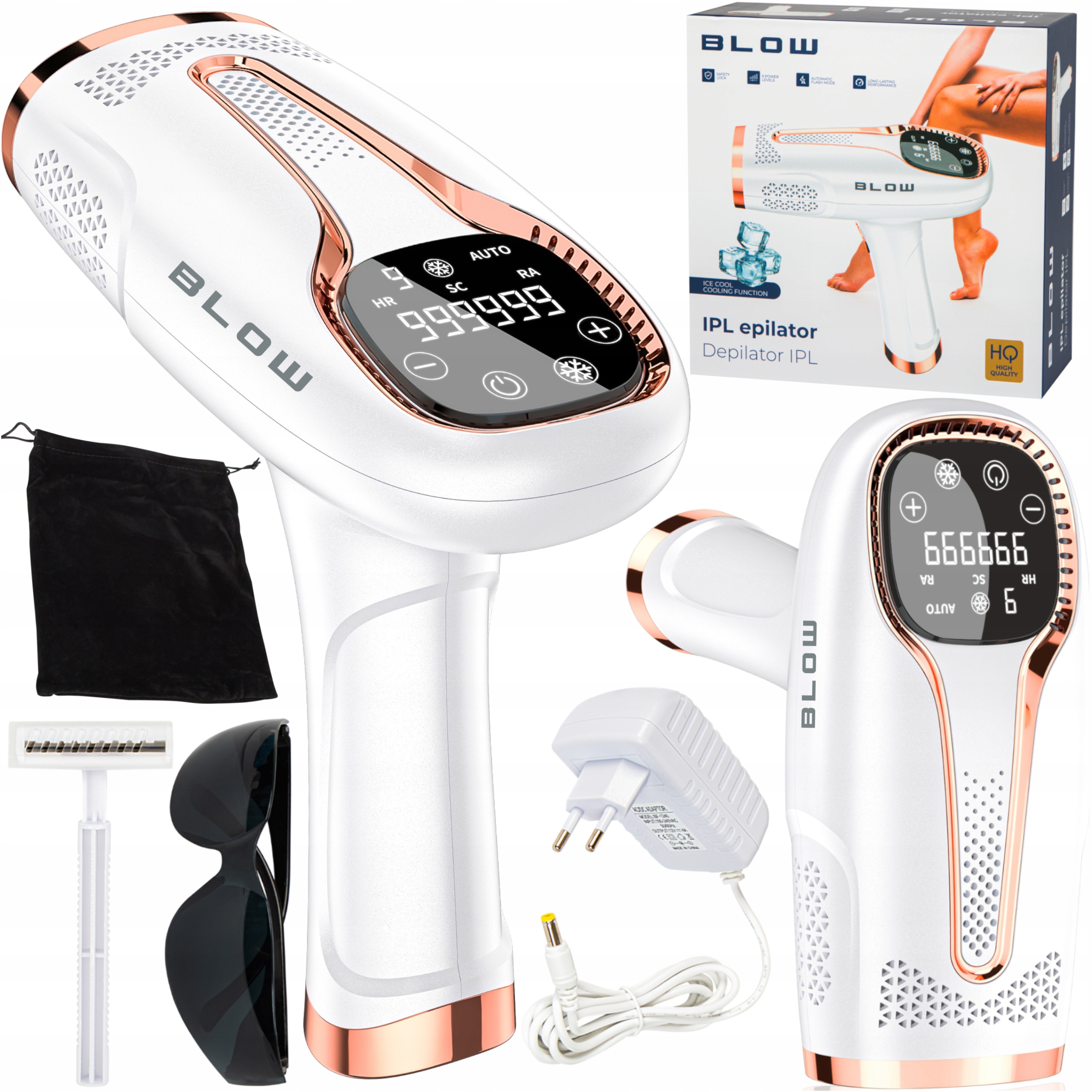 Depilator Laserowy Ipl Do Włosów Ciała Bikini Nóg Depilacja Bezbolesny