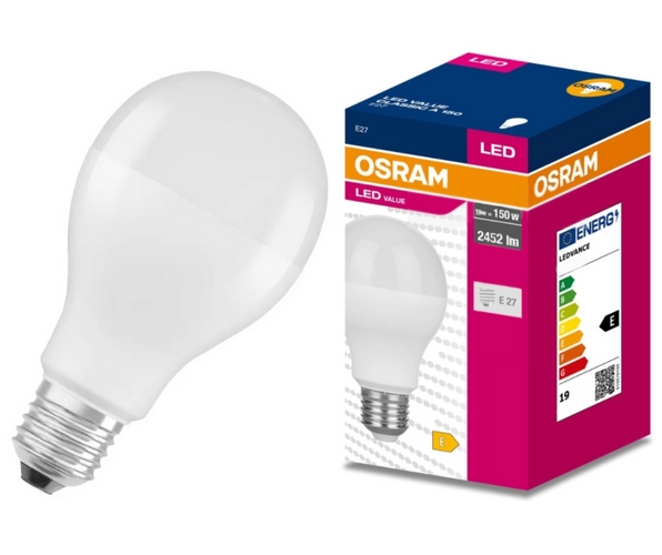ŻARÓWKA LED E27 A60 19W = 150W 2452lm 4000K OSRAM