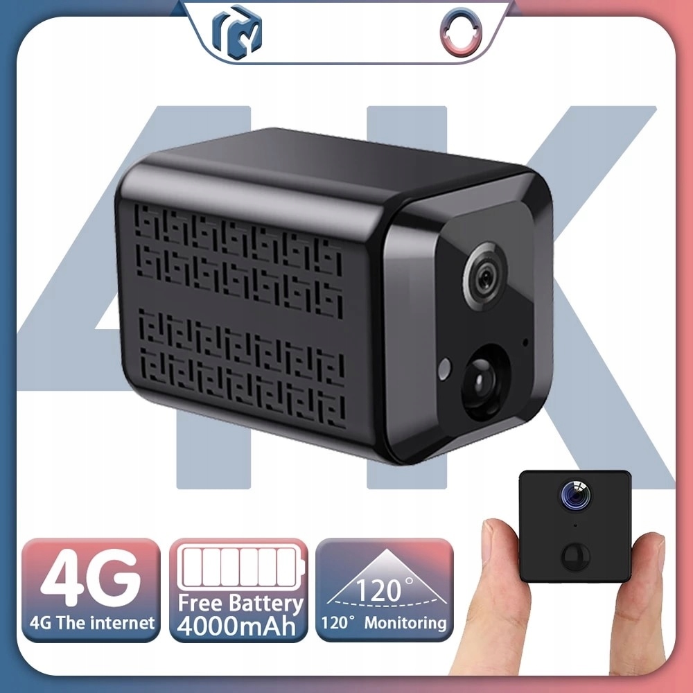 Mini Kamera GSM 4G LTE Bezprzewodowa IP baterie 4K