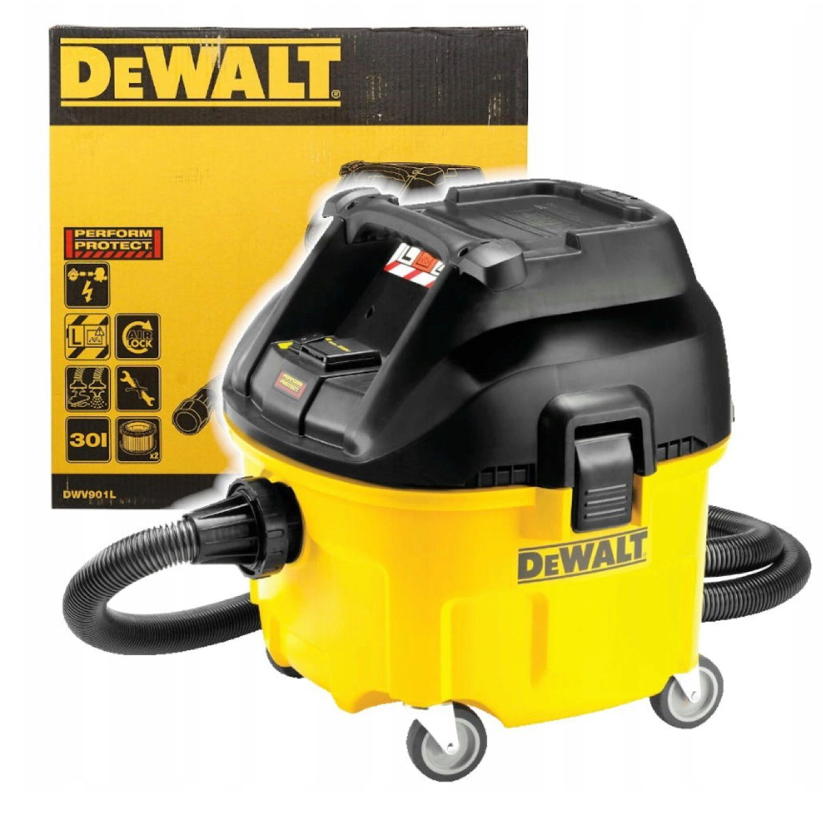 Vysavač 1400 W 30 L Dewalt DWV901 L