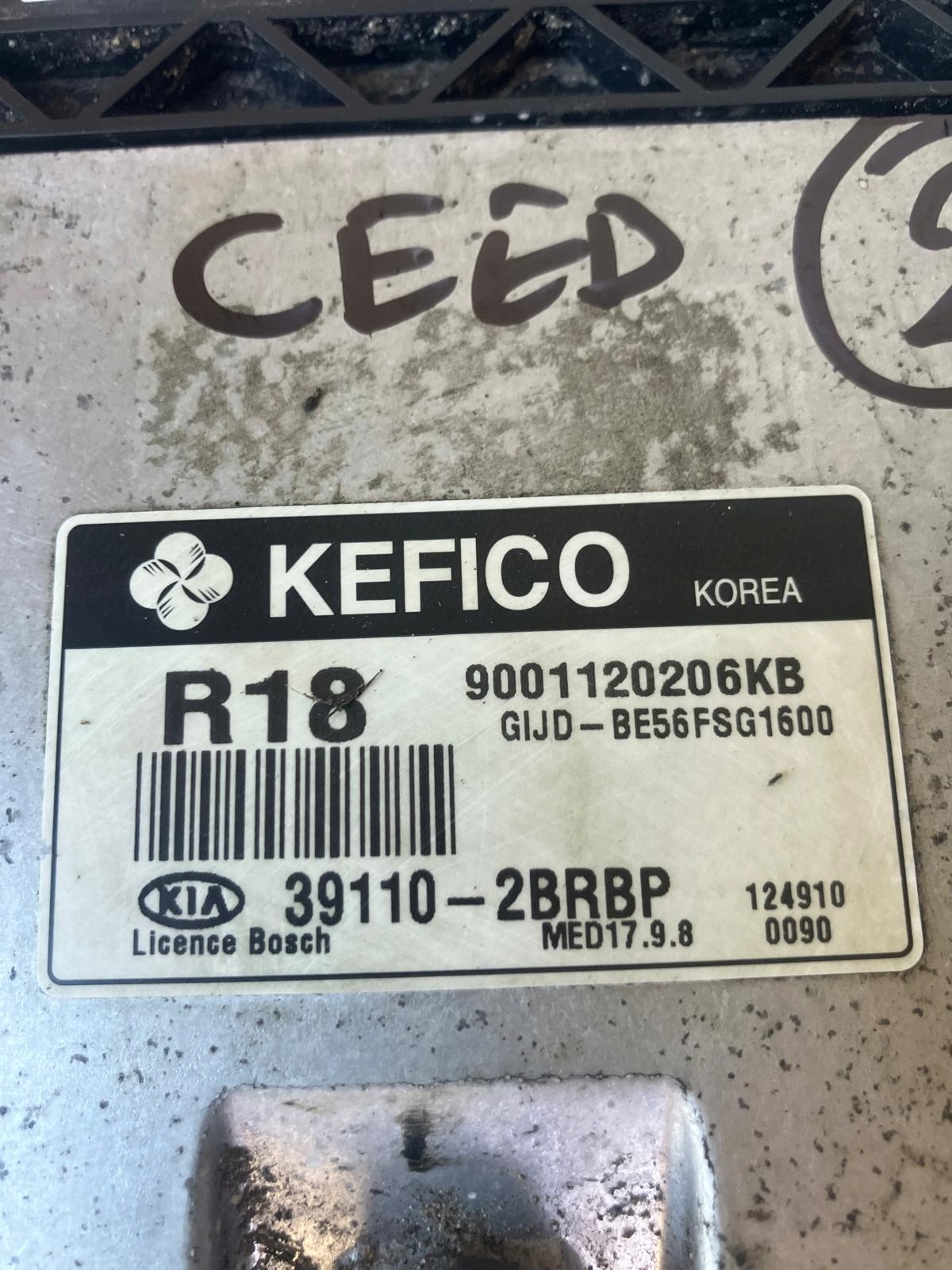 computer Centralina Motore KIA CEED II 1.6 GDI 39110-2BRBP