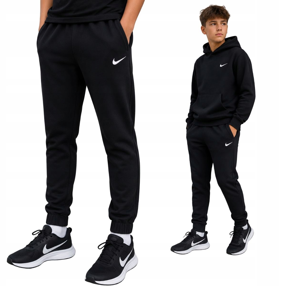 Spodnie Nike Dziecięce Dresowe Bawełniane Zapinane Kieszenie r 128 137 cm