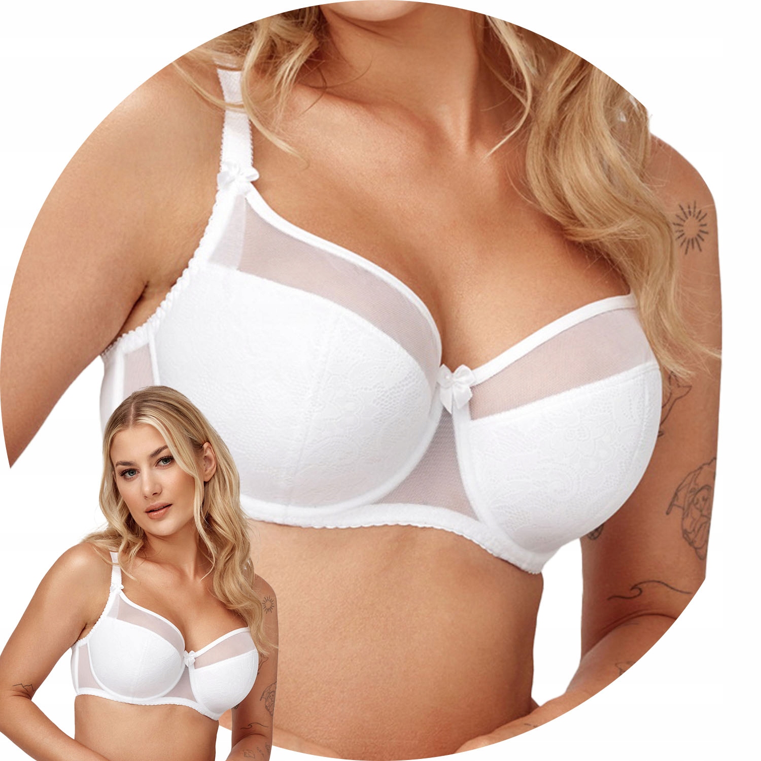 Azal Anita biały 80E Biustonosz półusztywniany