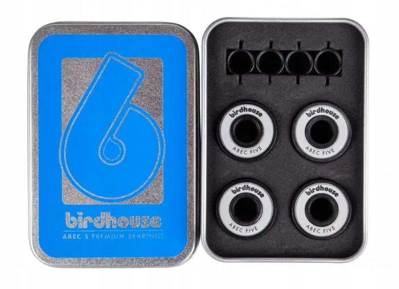 Birdhouse ABEC-5 ložiska pro skateboard 8 Ks Grey