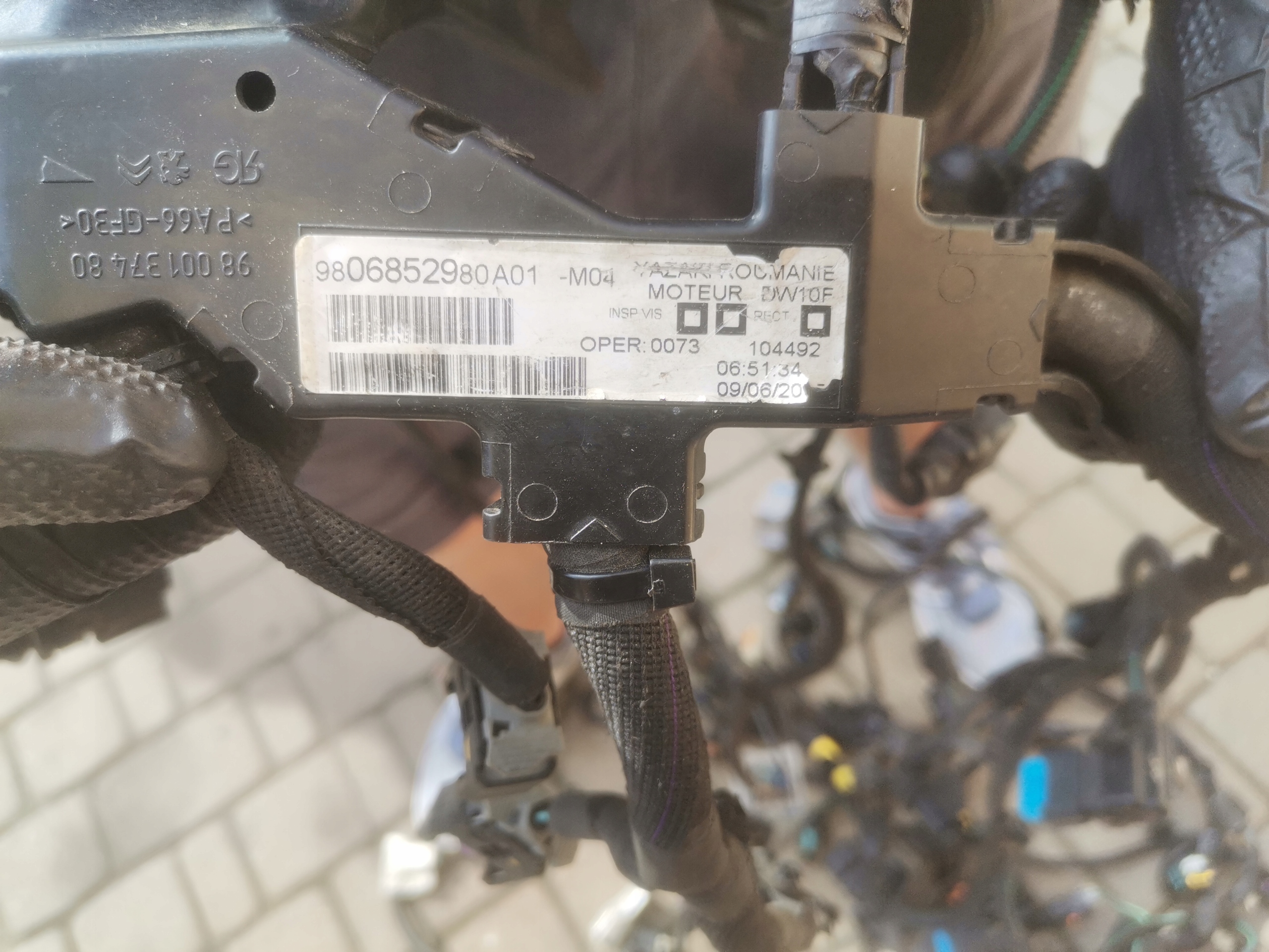 КОМПЛЕКТ ПРОВОДІВ ДВИГУНА 2,0 BLUE HDI 9806852980 A01 