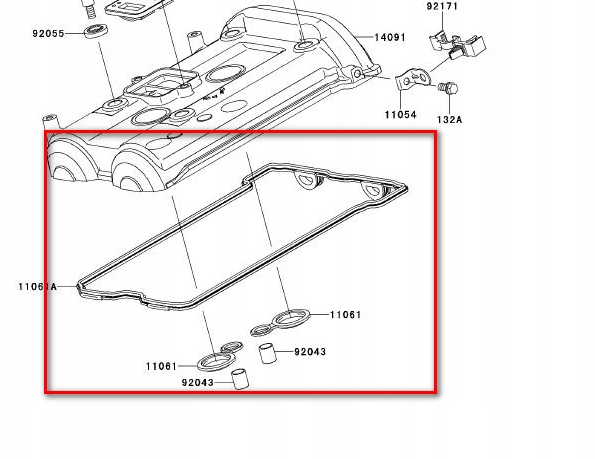 USZCZELKA POKRYWY ZAWORÓW KAWASAKI VERSYS NINJA