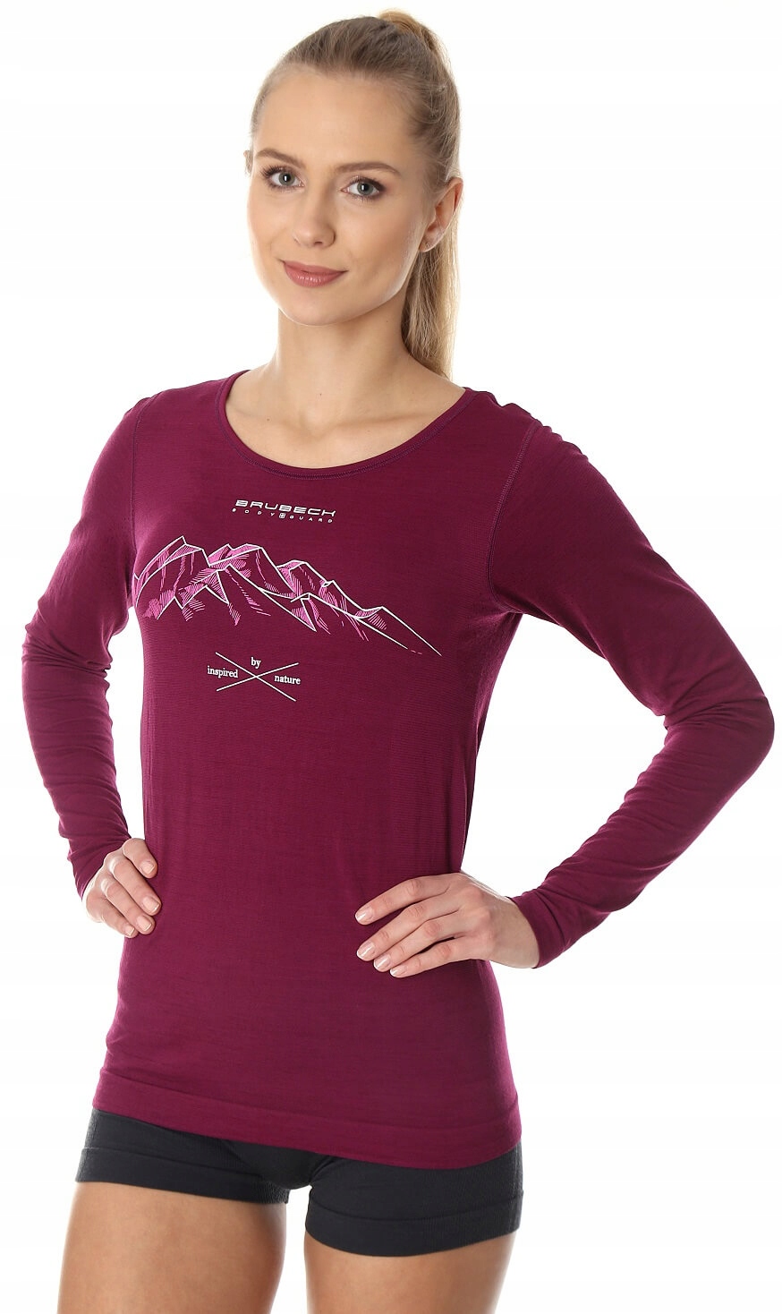 TERMOAKTYWNA WEŁNIANA KOSZULKA OUTDOOR BRUBECK | M Rękaw długi rękaw